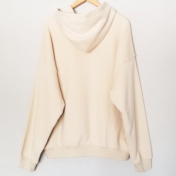 NEW Chinism Unisex Hoodie Sweatshirt L Beige CH Cozy Oversize Baggy SOFT $115 - Picture 7 of 16